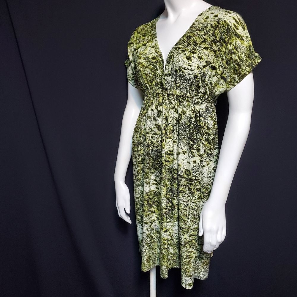 Green Patterned Dress 